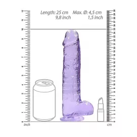 Фалоімітатор - Realrock Dildo 9 Purple - 7