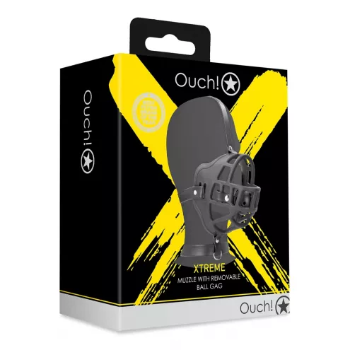 Маска-намордник з кляпом - Ouch! Xtreme Muzzle with Removable Ball Gag