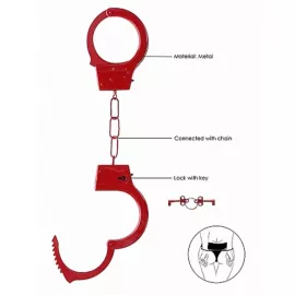 Наручники - Ouch! Beginners Handcuffs Red - 3