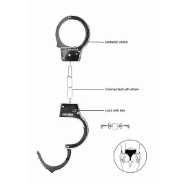 Наручники - Ouch! Beginners Handcuffs Metal - 4