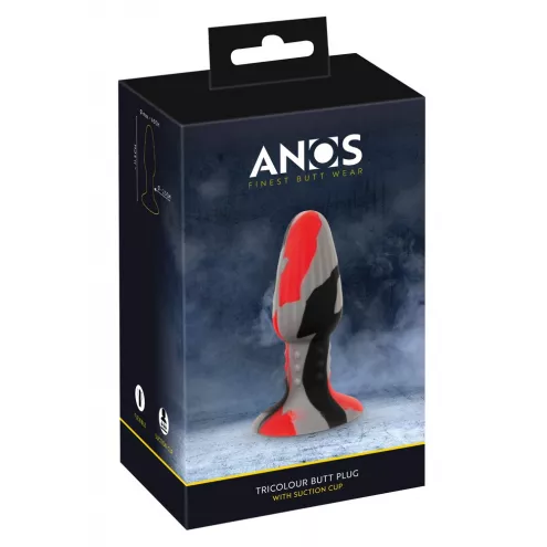 Анальная пробка - Anos Tricolour Butt Plug