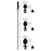 Набор анальных пробок и поводок - Butt Plug Set with a Leash