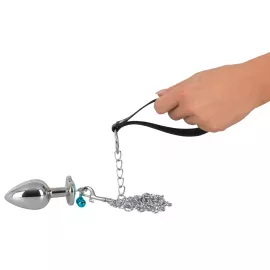 Набор анальных пробок и поводок - Butt Plug Set with a Leash - 5