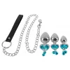 Набор анальных пробок и поводок - Butt Plug Set with a Leash