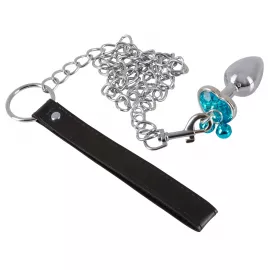 Набор анальных пробок и поводок - Butt Plug Set with a Leash - 7
