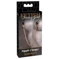 Затискачі для сосків - FFS Gold Chain Nipple Clamps