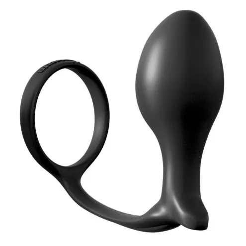 Анальная пробка с эрекционным кольцом - AFC Ass-Gasm CockRing Advanced Plug