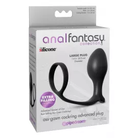 Анальная пробка с эрекционным кольцом - AFC Ass-Gasm CockRing Advanced Plug - 1