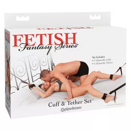 Бондажний набір - FFS Cuff Tether Set Black - 1