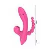 Вібратор - Erospace Sweet Play Sucking Vibrator With Anal Beads A3