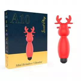 Мини-вибратор - Erospace Sweet Play Mini Reindeer Vibrator A10 - 1