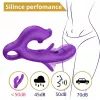 Вібратор - Erospace Sweet Play G-Spot Vibrator With Clitoral Licking Flapping A17