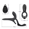 Вибрационное кольцо - Erospace Men's Play Vibrating Cock Ring With Clitoral Taint Stimulation B11