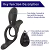 Вибрационное кольцо - Erospace Men's Play Vibrating Cock Ring With Clitoral Taint Stimulation B11
