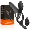 Вибрационное кольцо - Erospace Men's Play Vibrating Cock Ring With Clitoral Taint Stimulation B11