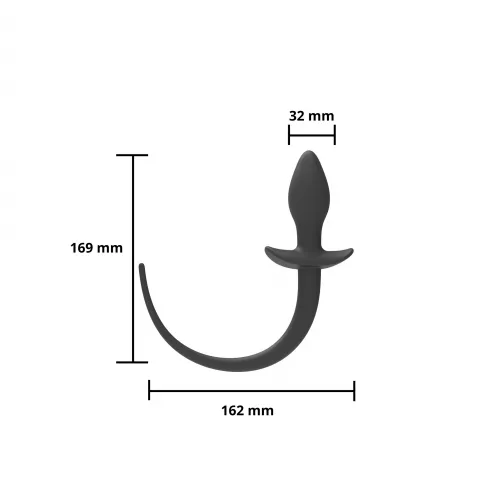Анальная пробка – Erospace Wild Play Anal Plug With Tail C3