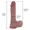Фаллоимитатор - Erospace Natural Play Silicone Dildo D2, 20.6 см