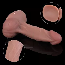 Фаллоимитатор - Erospace Natural Play Silicone Dildo D4, 21 см - 3