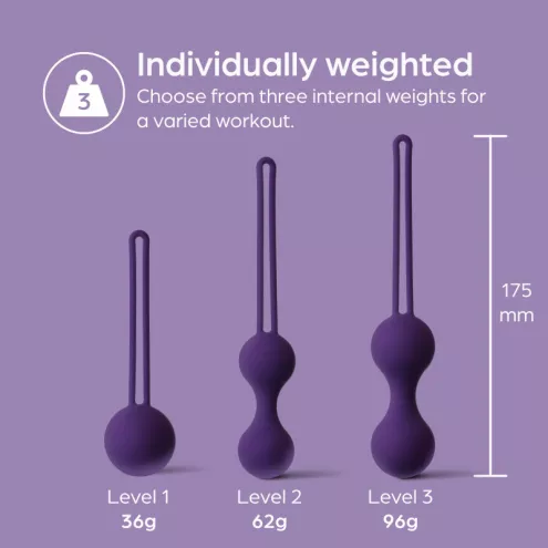 Набор вагинальных шаров Кегеля Sensual Kegel Balls Вес: 36, 62, 96 г. So Divine (Великобритания)