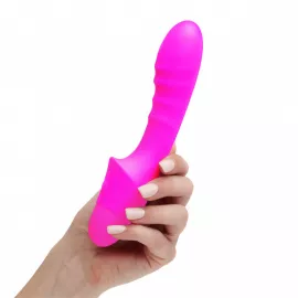 Ребристий вібратор для зони G Pash Ribbed G-spot Vibrator колір: рожевий So Divine (Велика Британія) - 2