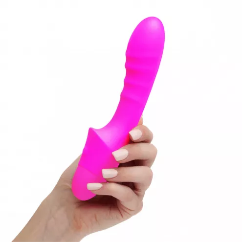 Ребристий вібратор для зони G Pash Ribbed G-spot Vibrator колір: рожевий So Divine (Велика Британія)