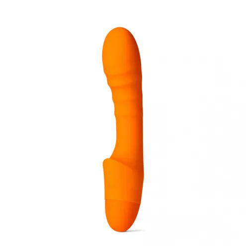 Ребристый вибратор для зоны G Pash Ribbed G-spot Vibrator цвет: оранжевый So Divine (Великобритания)