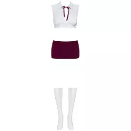 Костюм Obsessive Student (Бордово-белый, L/XL) - 5