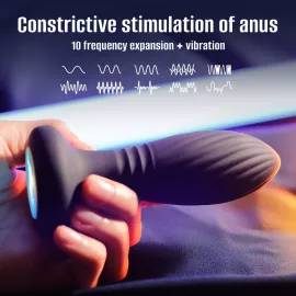 Анальная пробка - Thrusting Anal Plug Black - 2