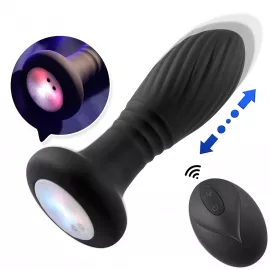 Анальная пробка - Thrusting Anal Plug Black - 7