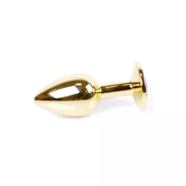Анальна пробка - Jewellery Gold Plug Black - 8