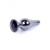 Анальная пробка – Jewellery Dark Silver BUTT PLUG- Black