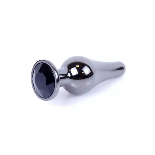 Анальная пробка – Jewellery Dark Silver BUTT PLUG- Black