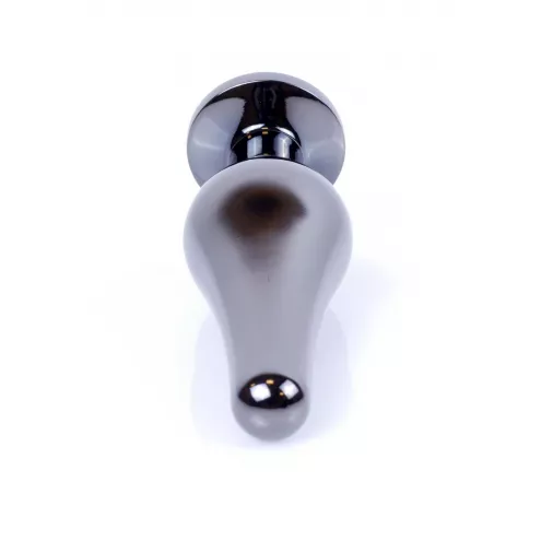 Анальная пробка – Jewellery Dark Silver BUTT PLUG- Black