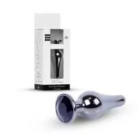 Анальная пробка – Jewellery Dark Silver BUTT PLUG- Black
