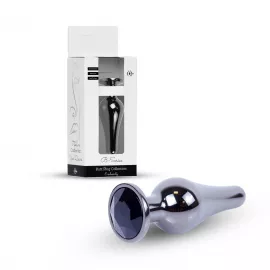 Анальная пробка – Jewellery Dark Silver BUTT PLUG- Black - 1