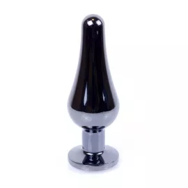 Анальная пробка – Jewellery Dark Silver BUTT PLUG- Black - 2