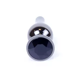 Анальная пробка – Jewellery Dark Silver BUTT PLUG- Black - 4