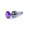 Анальная пробка – Jewellery Dark Silver BUTT PLUG- Purple