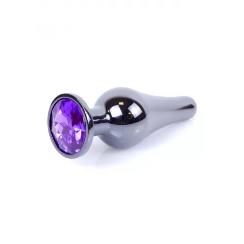 Анальная пробка – Jewellery Dark Silver BUTT PLUG- Purple