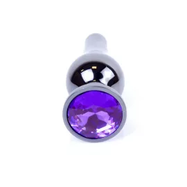 Анальная пробка – Jewellery Dark Silver BUTT PLUG- Purple - 3