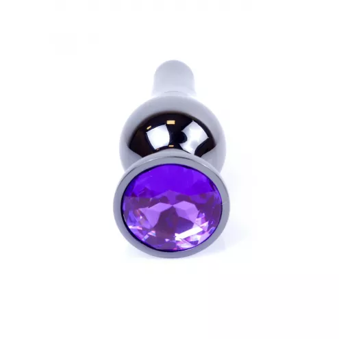 Анальная пробка – Jewellery Dark Silver BUTT PLUG- Purple