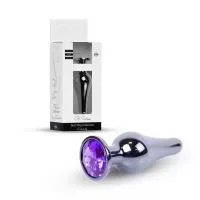 Анальная пробка – Jewellery Dark Silver BUTT PLUG- Purple