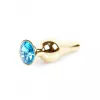 Анальна пробка – Jewellery Gold Long Plug Light Blue