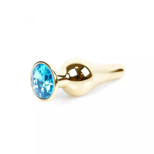 Анальна пробка – Jewellery Gold Long Plug Light Blue