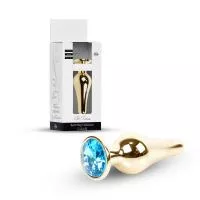 Анальна пробка – Jewellery Gold Long Plug Light Blue
