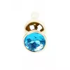 Анальна пробка – Jewellery Gold Long Plug Light Blue