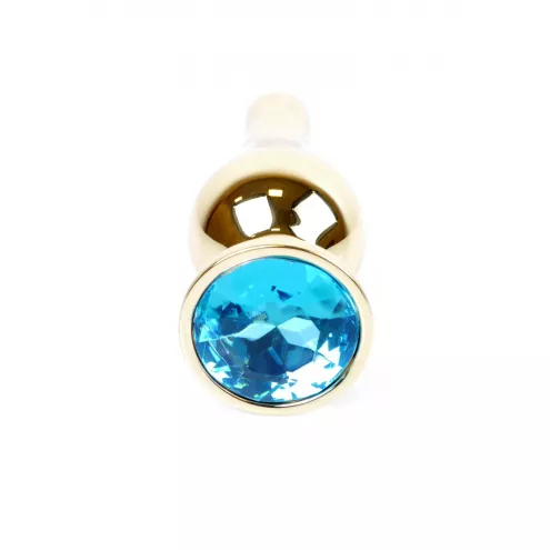 Анальна пробка – Jewellery Gold Long Plug Light Blue