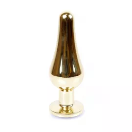Анальна пробка – Jewellery Gold Long Plug Dark Blue - 8
