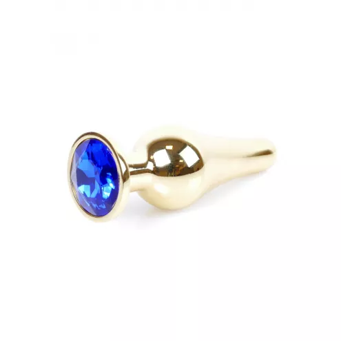 Анальна пробка – Jewellery Gold Long Plug Dark Blue