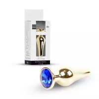 Анальна пробка – Jewellery Gold Long Plug Dark Blue